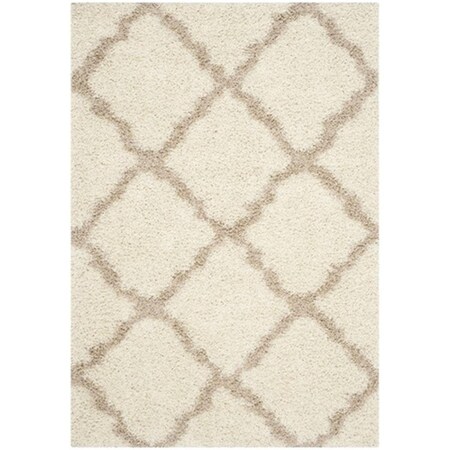 Safavieh Dallas Shag Power Loomed Rectangle Rug- Ivory - Beige- 6 x 9 ft. SGD257B-6
